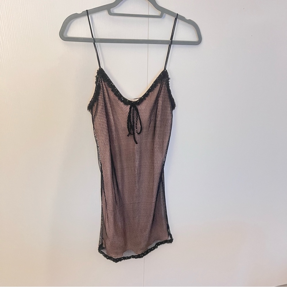 Miu Miu layered mesh cami dress Made in Italy size 40 designer slip dress US 4